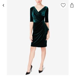 Betsey Johnson Green/Teal Velvet Dress Size 8